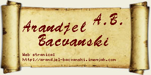 Aranđel Bačvanski vizit kartica